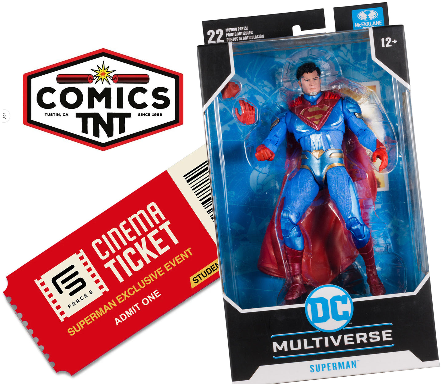 1 Ticket Pack w/ opportunity for FREE Superman Collectable Action Figure Donated by TNT