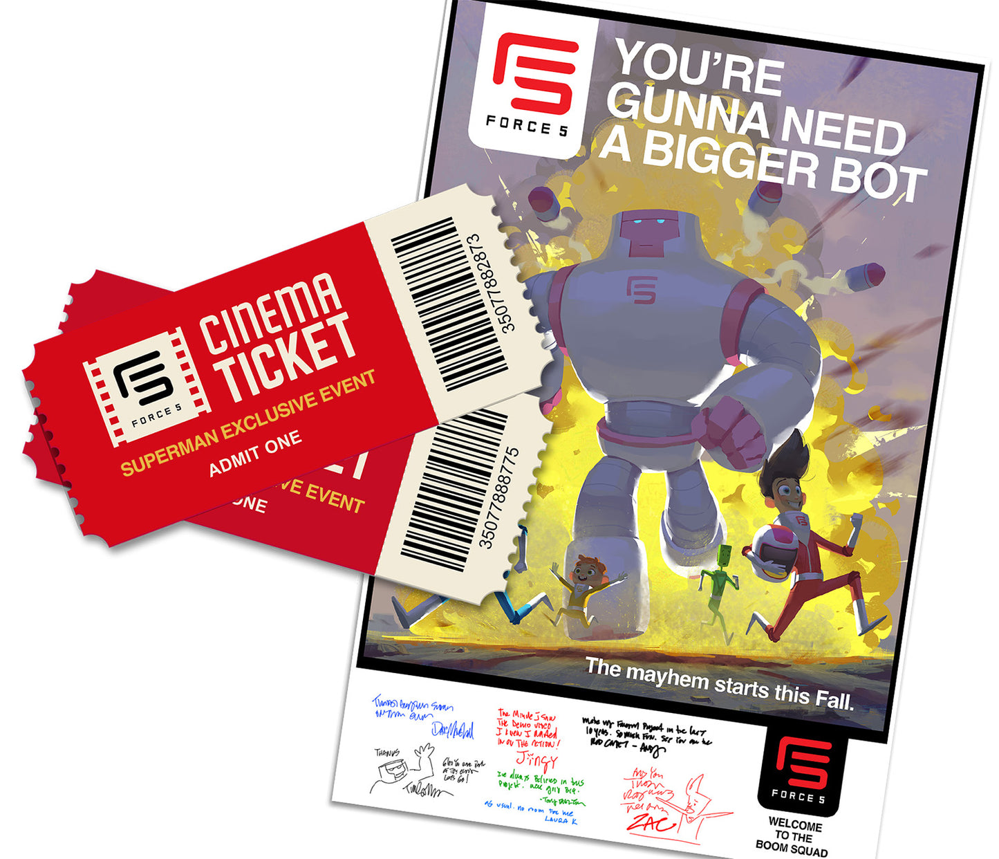 2 Ticket Pack w/ Poster signed by the entire crew!